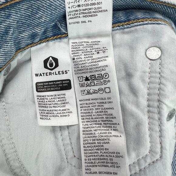 Levi's Women Wedgie Straight Fit High Rise Button Fly Jeans 32x28 Blue NWT - Picture 10 of 16